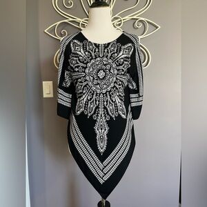 India Boutique Black and Cream Tunic